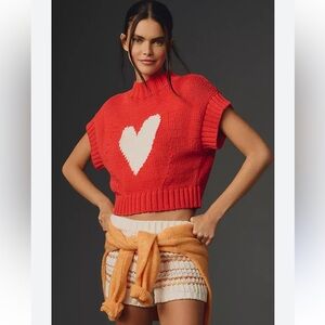 Maeve Mock-Neck Extended Shoulder Sweater Vest